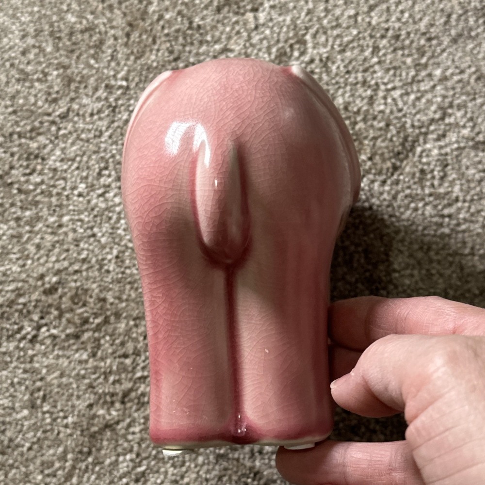 Pink Ceramic Elephant Figurine - Picture 2 of 7